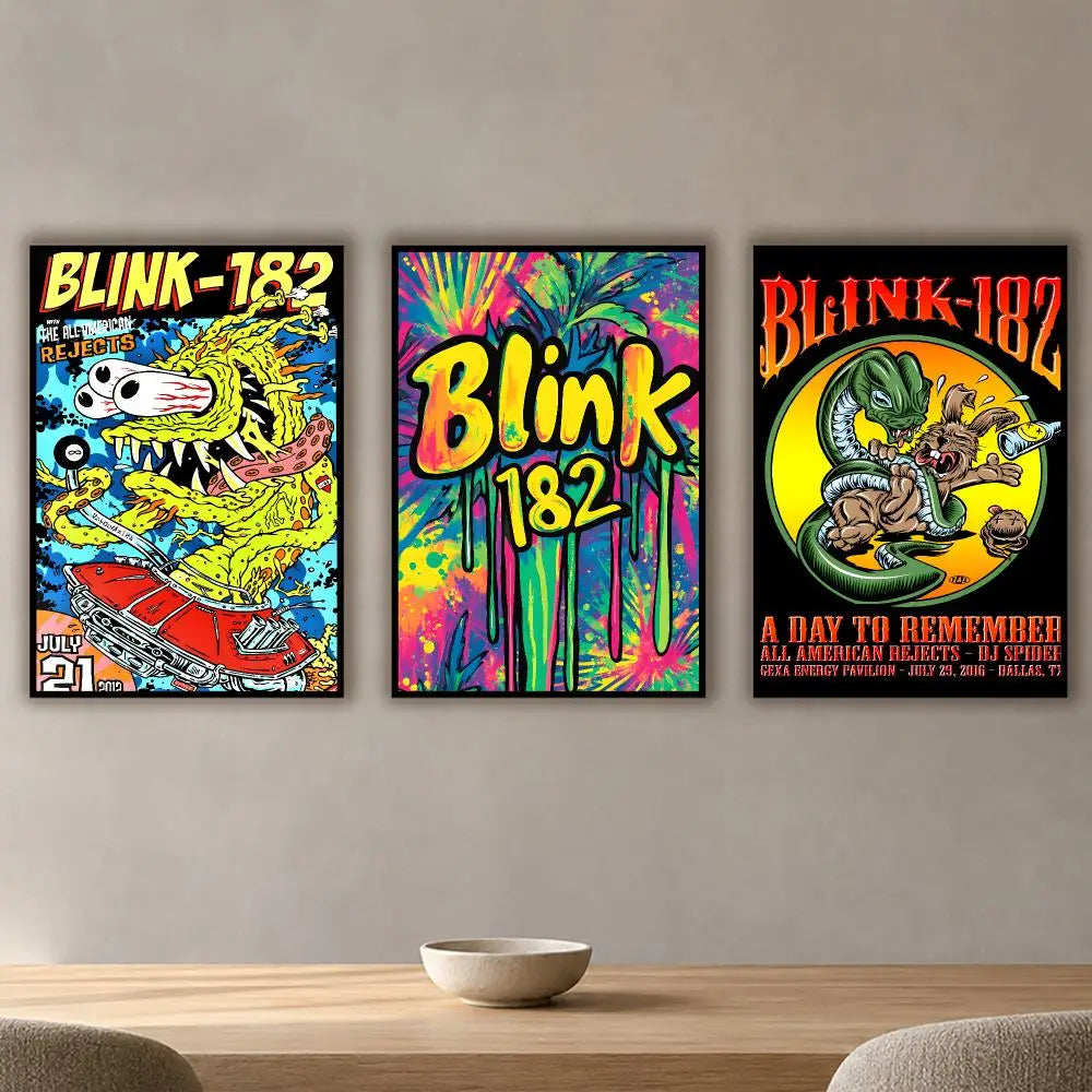 Blink-182 HD Waterproof PVC Poster Stickers – Wall Decor Wall Poster Sticker Axl
