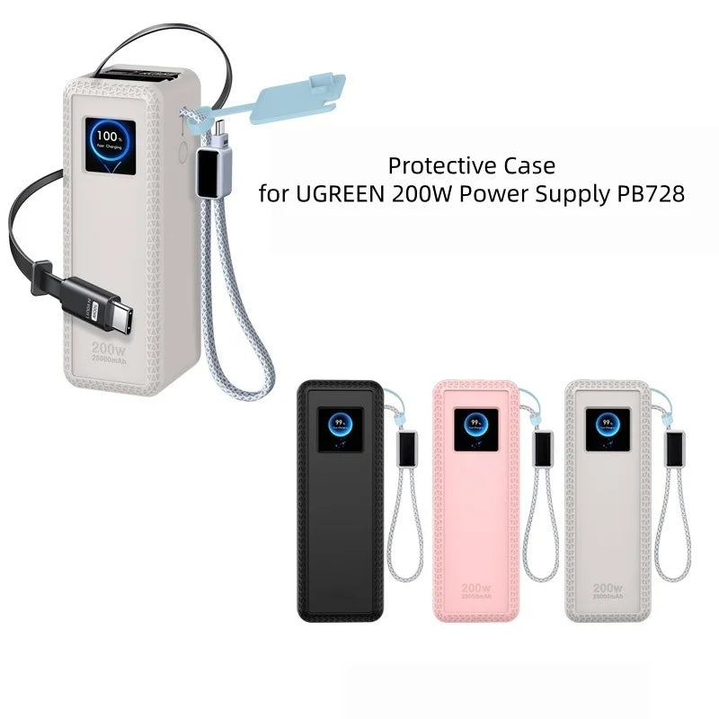 Silicone Case for UGREEN 25000mAh 200W PB728 Power Bank Power Bank Case Axl