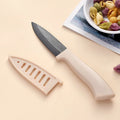 Black Zirconium Ceramic Paring Knife with Blade Guard Ceramic Paring Knife Axl Dark Khaki