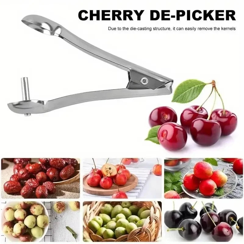 Cherry & Olive Pitter Tool – Stainless Steel Pit Remover Fruit Pitter Tool Axl
