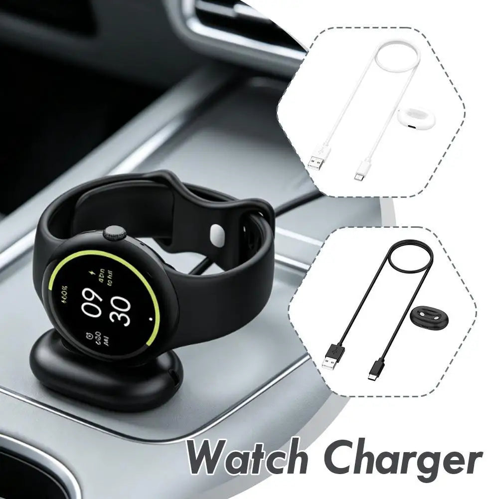 Magnetic USB-C Charger for Google Pixel Watch 4 – 45mm & 41mm Smartwatch Charger Axl