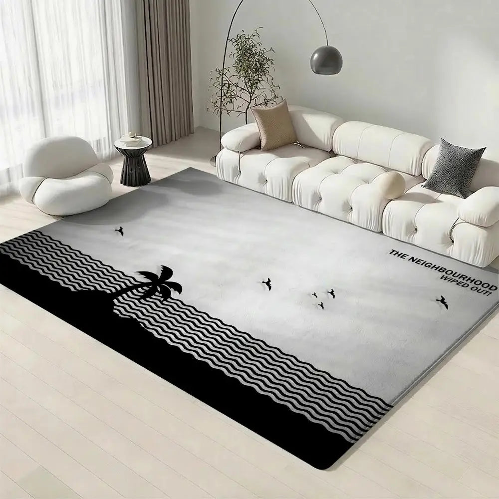 The Neighbourhood Rock Band Flannel Floor Mat – Non-Slip Rug Flannel Floor Mat Axl