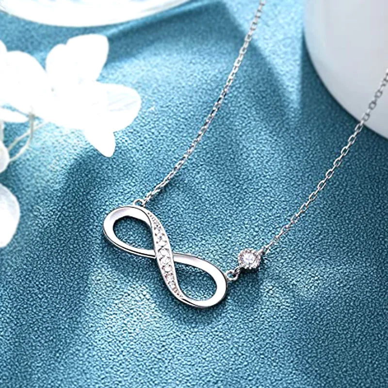 Huitan CZ Pendant Necklace – Women's Silver Tone Jewelry Pendant Necklace Axl