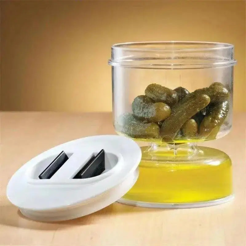 Hourglass Kimchi Jar – Dry Wet Separation Pickle Container Fermentation Storage Jar Axl