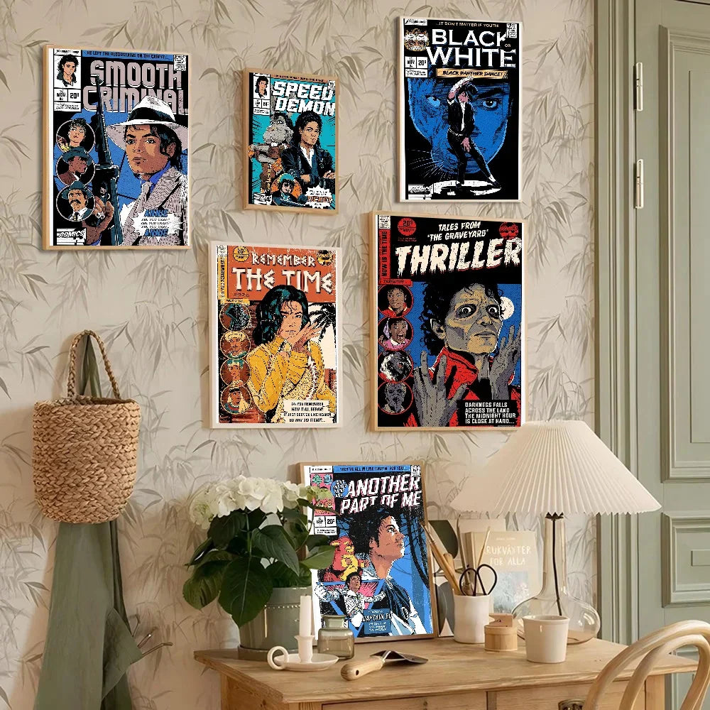 Michael Jackson Dancer Poster – Waterproof Self-Adhesive Wall Art Wall Art Poster Axl