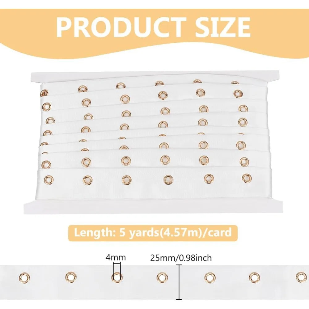 Polyester Eyelet Twill Tape 25mm – Herringbone Ribbon Brass Eyelets Eyelet Twill Tape Axl