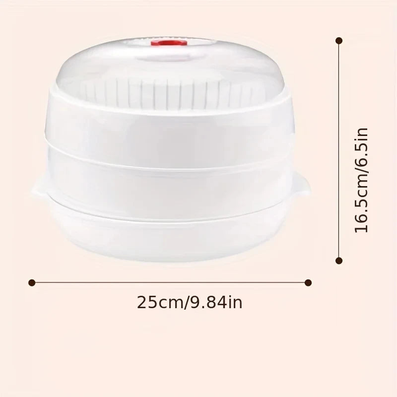 Microwave Steamer – Food Grade High Temp Cooking Tool Microwave Steamer Axl White double layer