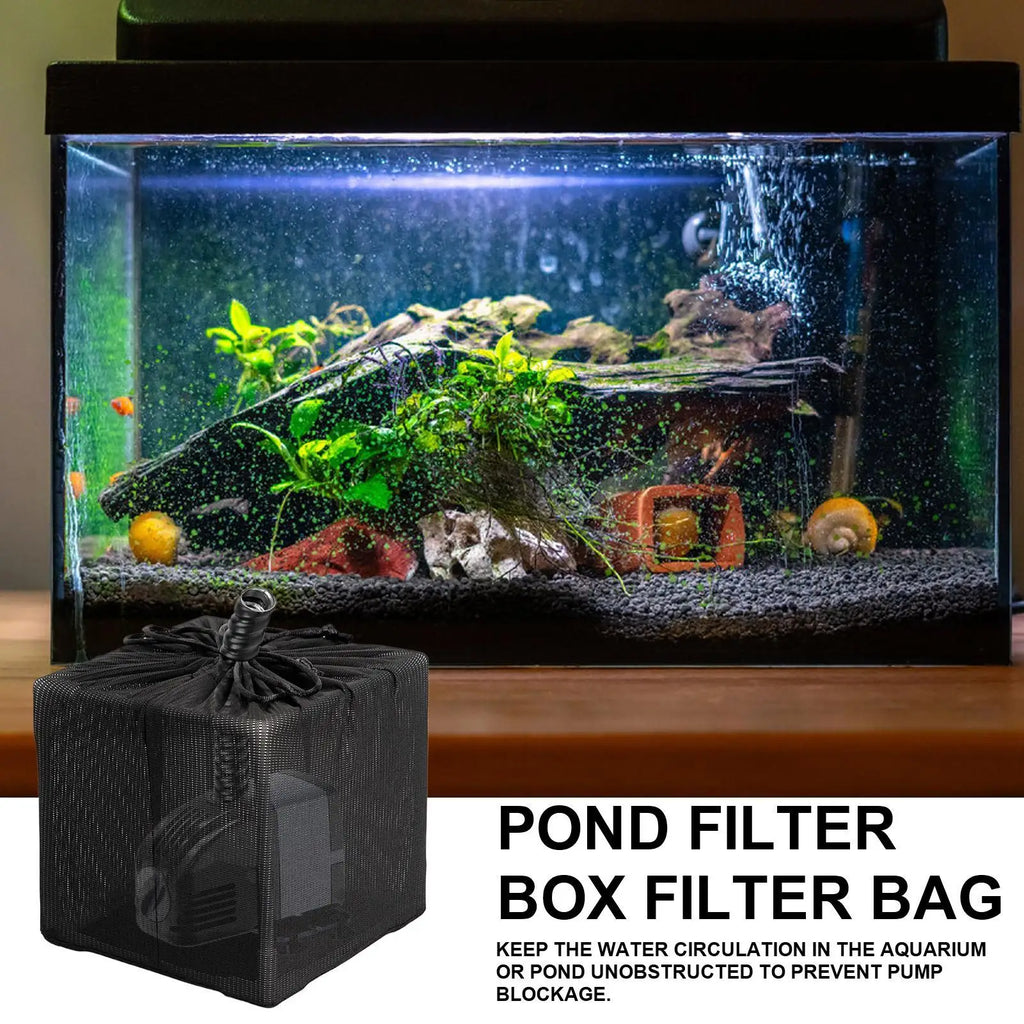 Drawstring Mesh Pump Filter Bag – Pond, Aquarium & Fountain Pond Pump Filter Bag Axl
