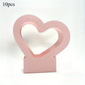 10-Pack Heart-Shaped Flower Tote Bags – Pink Florist Gift Carrier Florist Gift Bags Axl Pink-10pcs Reference size