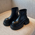 Women's Platform Ankle Boots – Square Heel Zip-Up Winter Boot Platform Ankle Boots Axl black 46