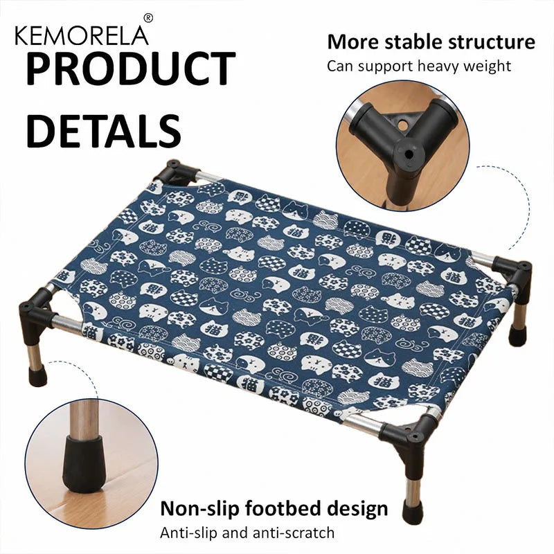 KEMORELA Portable Outdoor Dog Bed – Breathable PVC Frame Outdoor Dog Bed Axl