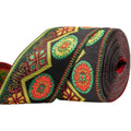 Floral Embroidery Polyester Ribbon 48.5mm 7m | Craft Trim Craft Ribbon Trim Axl AECH04-18374