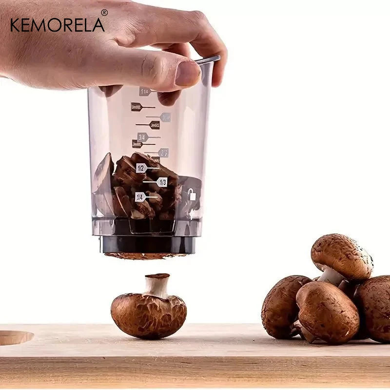 KEMORELA Mushroom Slicer Cup – Stainless Steel Veggie Chopper Vegetable Slicer Axl