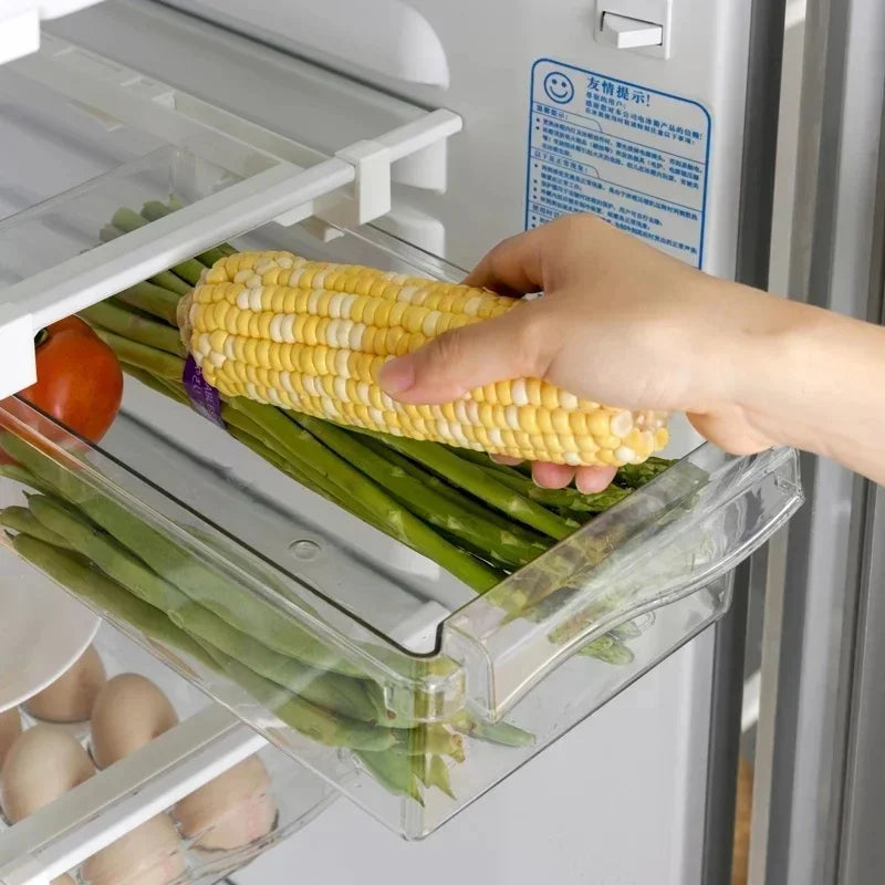 Sliding Drawer Fridge Organizer with Hanging Shelf Bracket Fridge Storage Organizer Axl