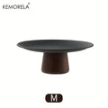 KEMORELA Acacia Wood Cake Stand – Footed Dessert Display Tray Wooden Cake Stand Axl M