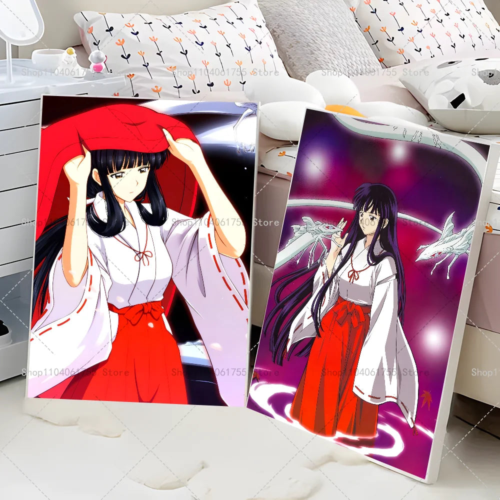 Inuyasha Kikyo Anime Wall Poster – Self-Adhesive Waterproof Sticker Anime Wall Poster Axl