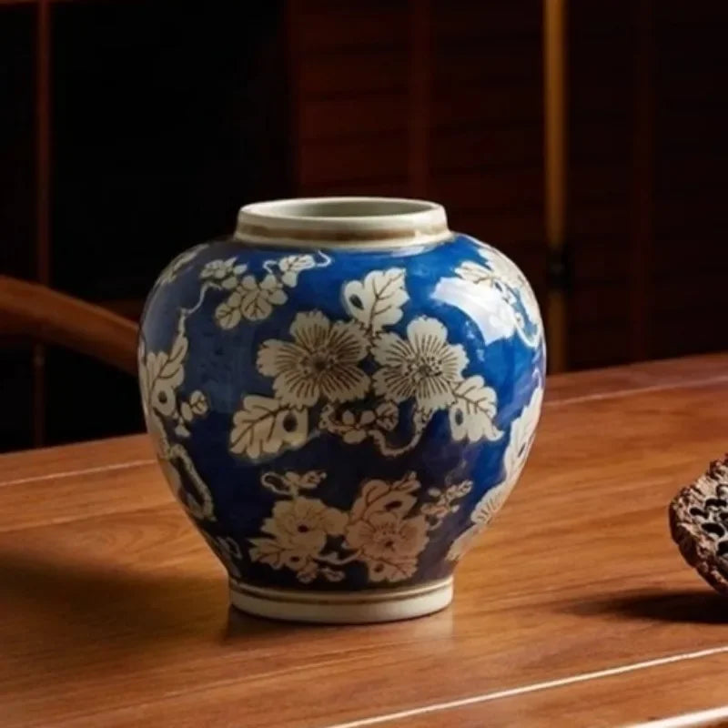 Jingdezhen Blue & White Porcelain Vase | Handmade Home Decor Porcelain Decorative Vase Axl