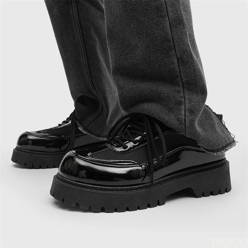 Men's Low Top Lace-Up Casual Dress Shoes – Thick Sole Men's Dress Shoes Axl