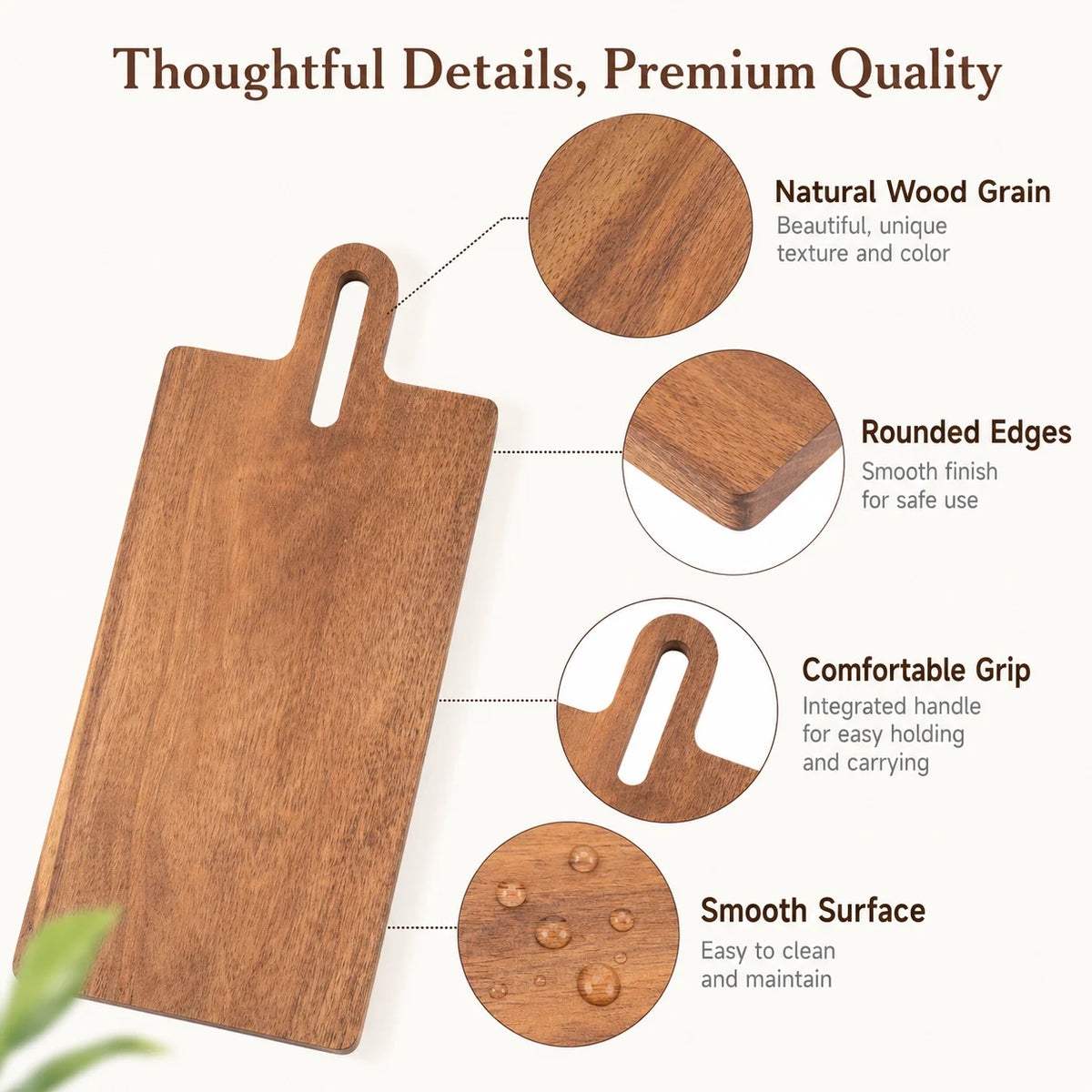 Wooden Cutting Board with Handle – Pizza & Cheese Serving Tray Wood Cutting Board Axl