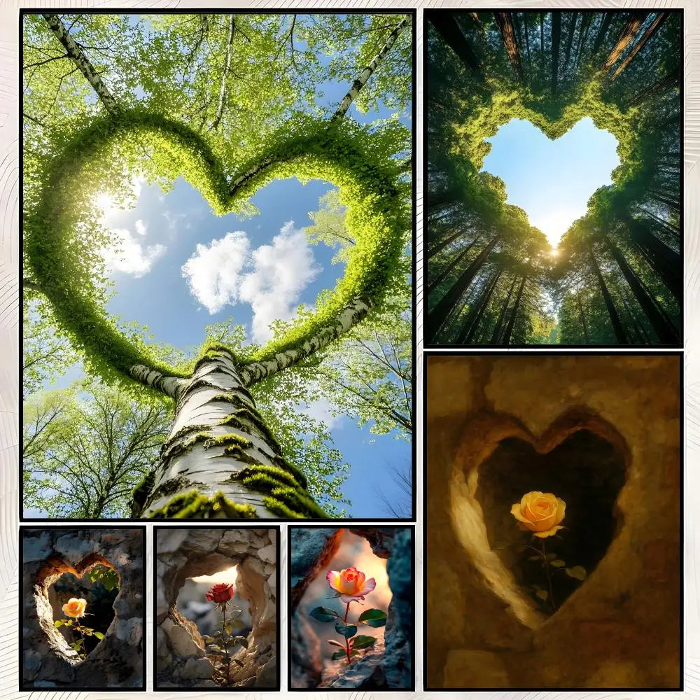 Self-Stick HD PVC Flower Landscape Wall Art Poster | Waterproof Wall Art Poster Axl