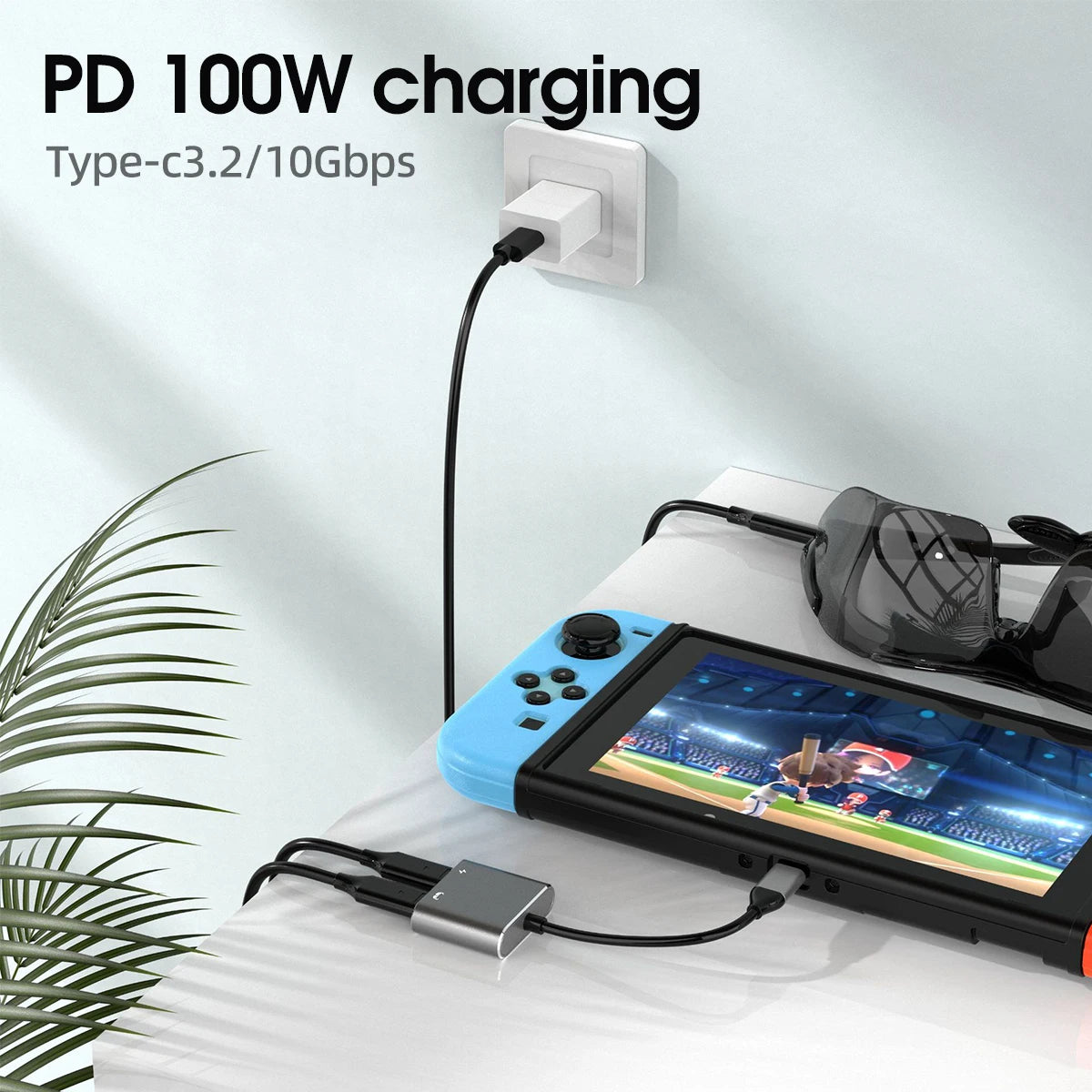 100W USB-C Fast Charging Adapter for XREAL AIR & AIR 2 Glasses USB-C Charging Adapter Axl