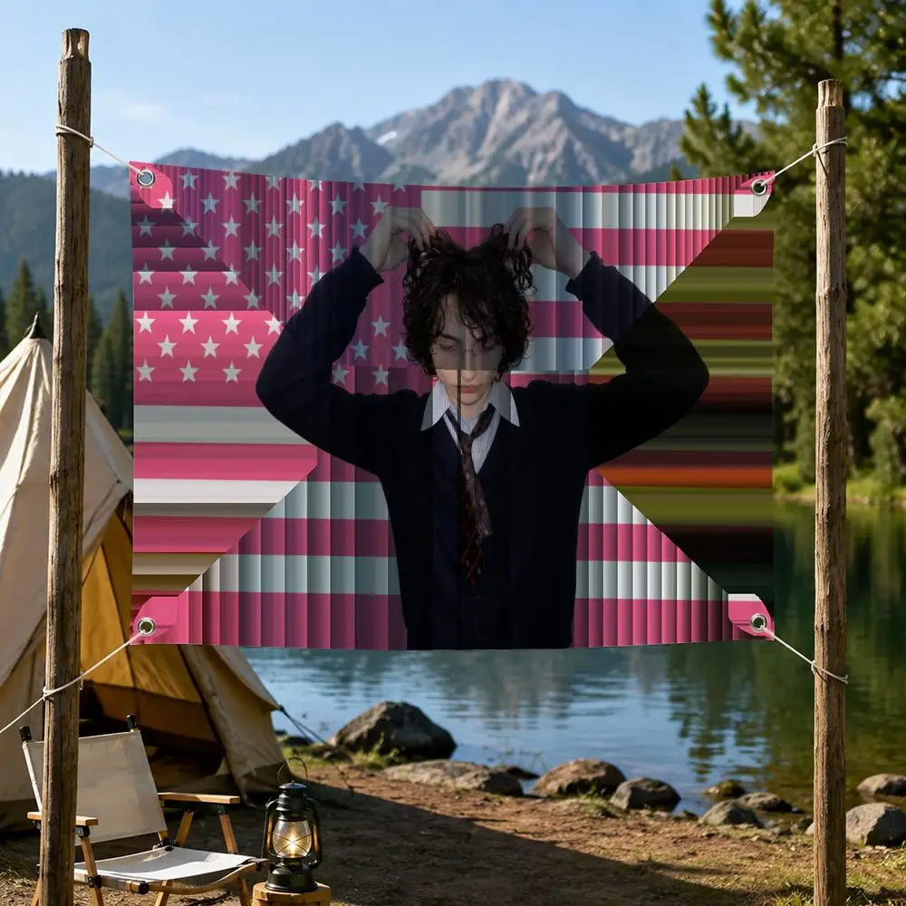 Finn Wolfhard Flag Banner – Wall Hanging Decor for Fans Wall Hanging Flag Axl