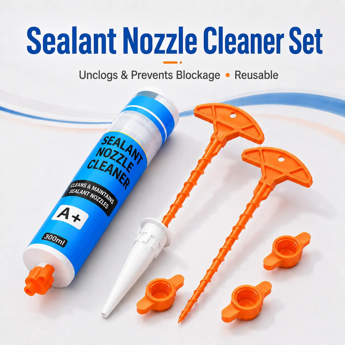 Sealant Nozzle Cleaner & Anti-Dry Caulk Cap Set | DIY Tool Caulking Tool Set Axl