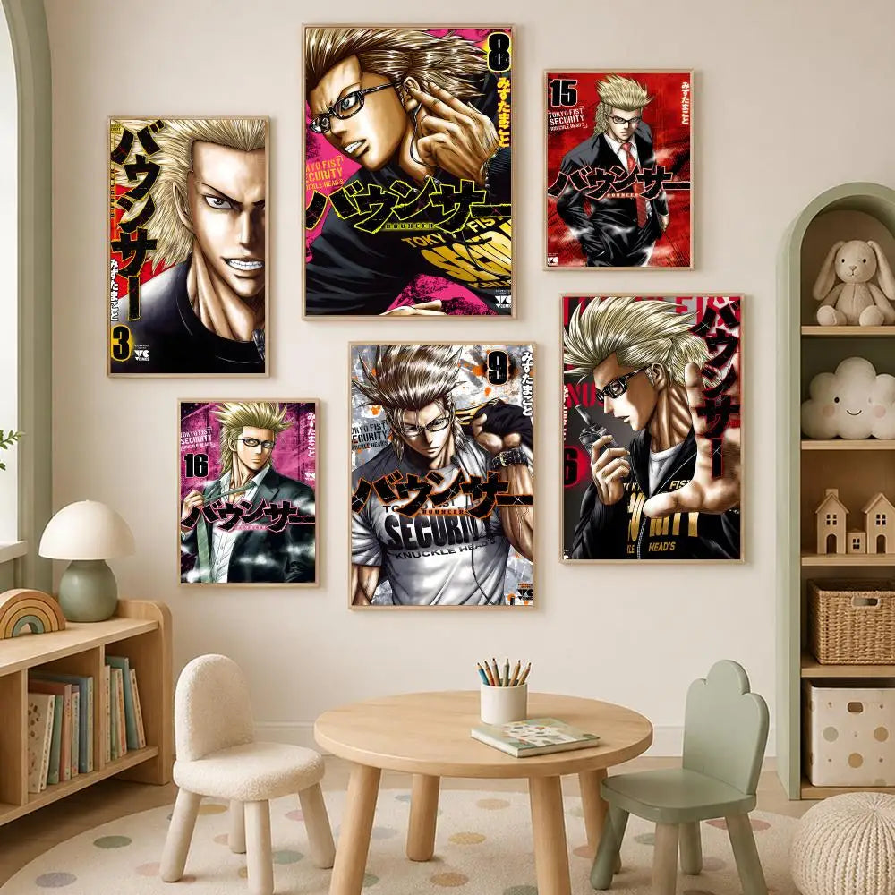 Game B-BOUNCER Self-Stick HD Wall Art Poster | Waterproof Decor Wall Art Poster Axl
