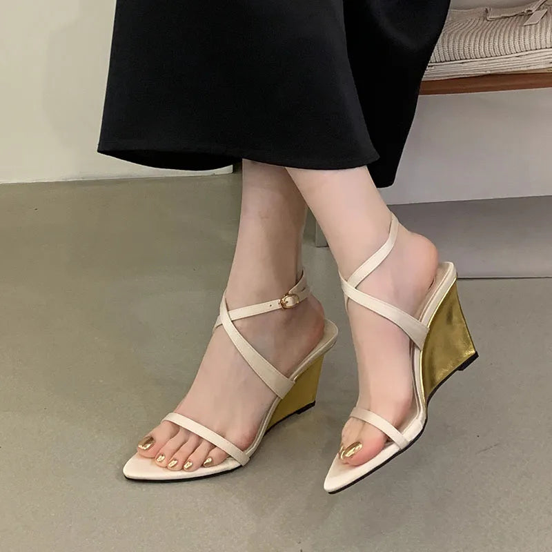 Women's Wedge Sandals – Ankle Strap High Heel Party Shoes Wedge Sandals Axl