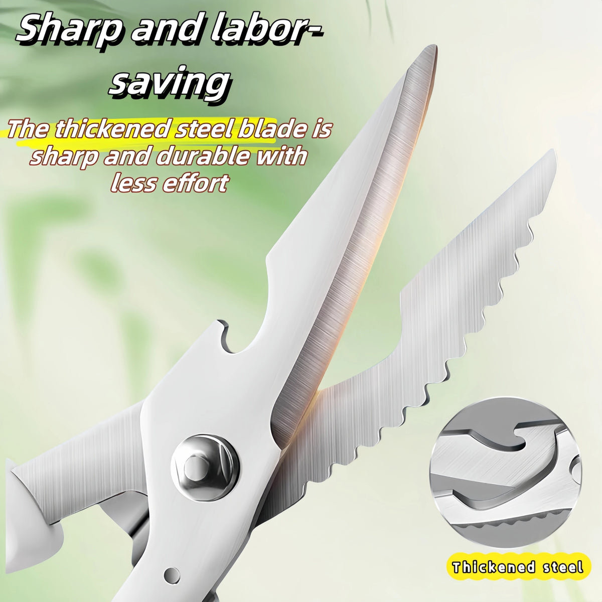 Multifunctional Kitchen Shears – 3CR14 Stainless Steel Bone Scissors Kitchen Shears Axl