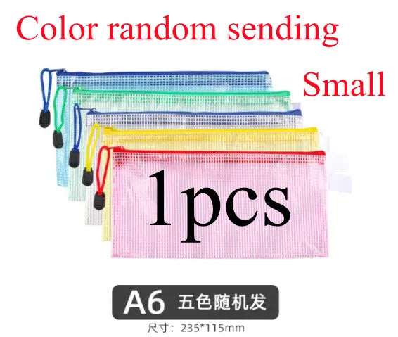 PVC Waterproof Zip Pocket Folder – Document Stationery Organizer Document Folder Pouch Axl A6
