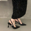 Women's Crystal Strap Slingback Stiletto Sandals | Party Heels Stiletto Slingback Sandals Axl Black 36