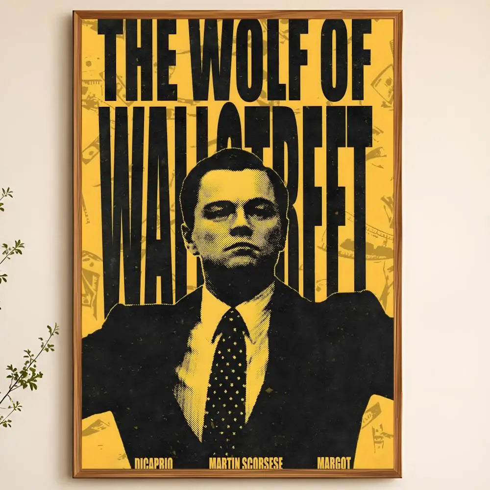Wolf of Wall Street Movie Poster – Peel & Stick PVC Wall Art Movie Wall Poster Axl