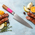 Damascus Steel Chef Knife – 19.4cm Blade for Kitchen & Cooking Damascus Chef Knife Axl Chef Knife