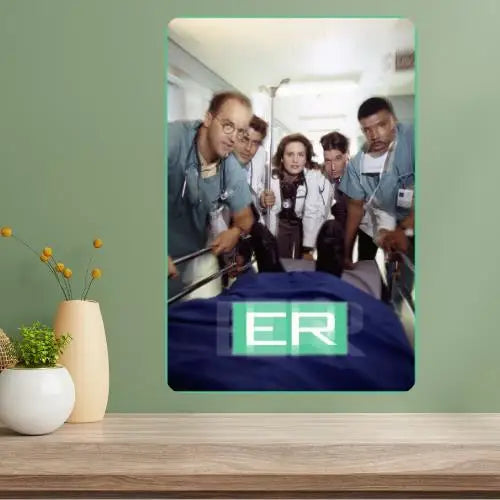 ER Classic TV Show Metal Poster Sign – Retro Wall Art Metal Wall Sign Axl aluminum sign aluminum 14x20cm