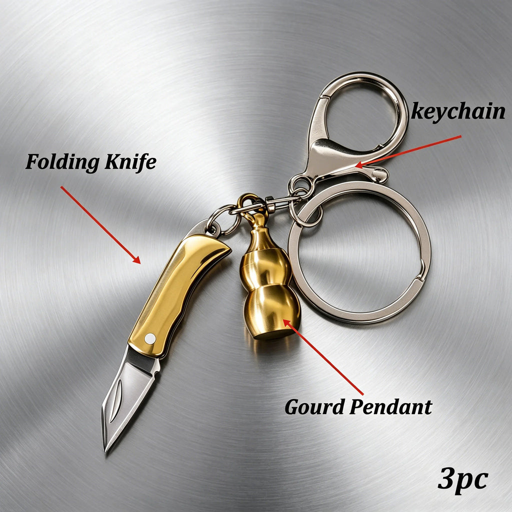 Mini Folding Pocket Knife – Keychain Box Cutter & Camping Tool Folding Pocket Knife Axl