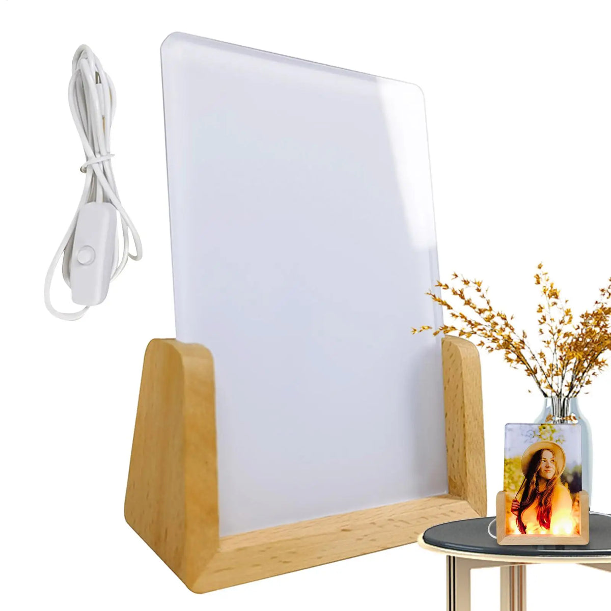LED Acrylic Sublimation Night Light Photo Frame Display Stand LED Photo Frame Axl Default Title