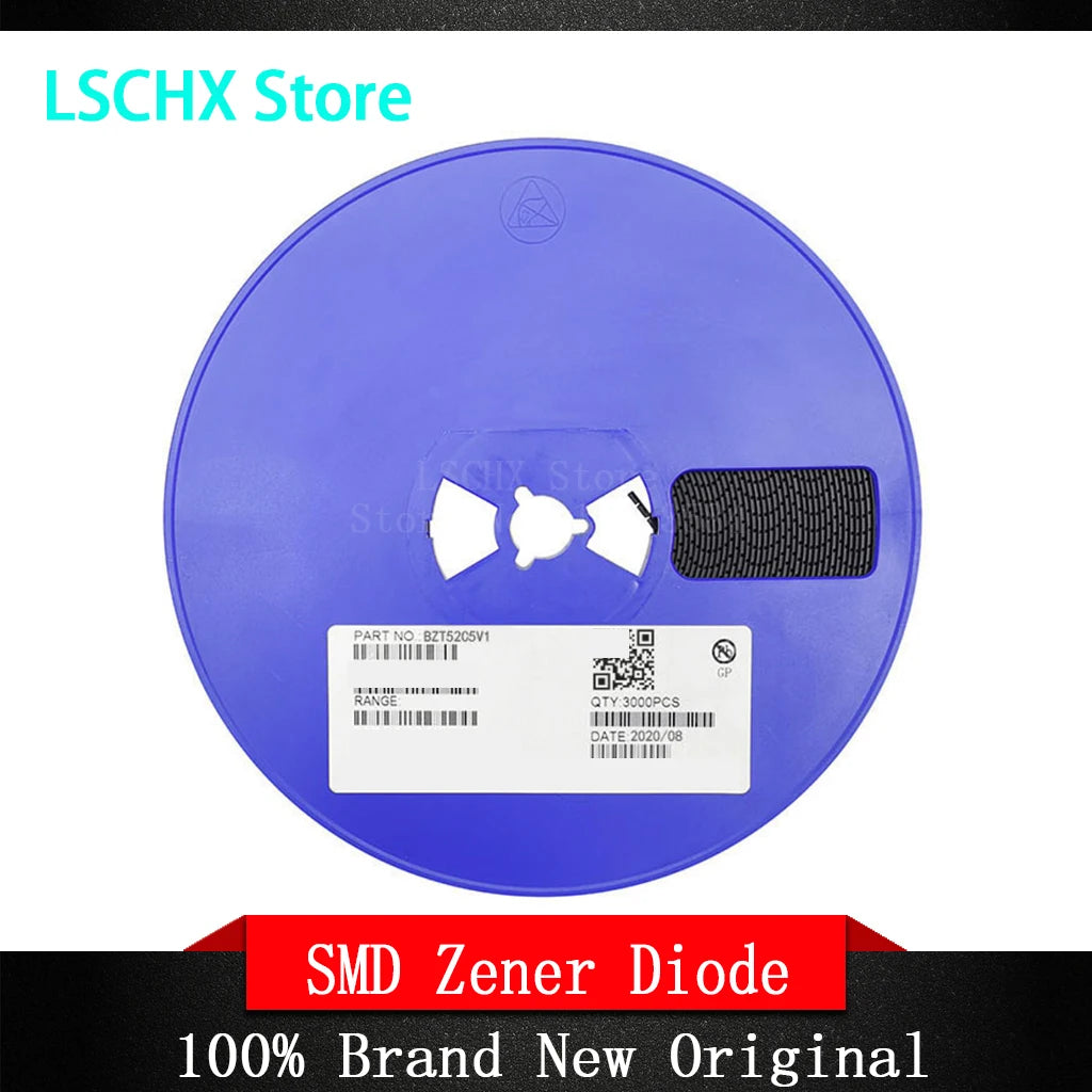 3000Pcs SMD Zener Diode BZT52C Series SOD-123 Assortment Kit SMD Diode Kit Axl BZT52C10V