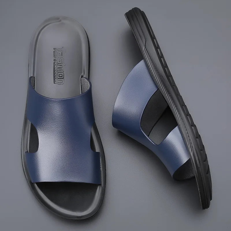Men's Slip-On Beach Sandals – Soft EVA, Anti-Slip Sole Men's Sandals Axl Blue slippers 42