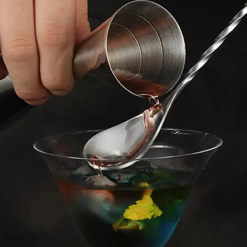 Stainless Steel Cocktail Stirring Spoon – Spiral Teardrop Bar Tool Cocktail Bar Spoon Axl