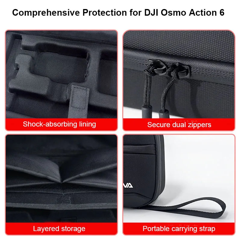 DJI Osmo Action 6 Shockproof Waterproof Storage Case – Black Camera Storage Case Axl