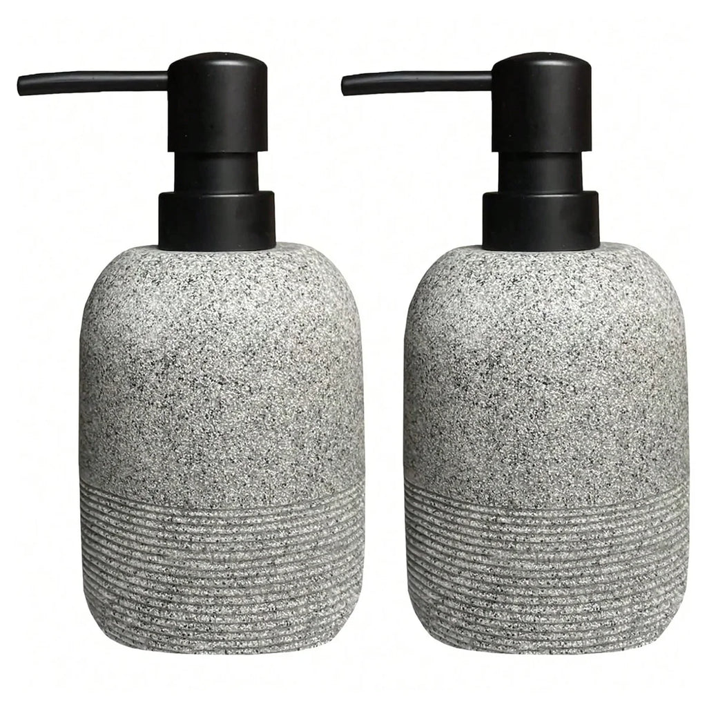 2-Pack Matte Soap Dispenser Set with Pump – Bathroom & Kitchen Soap Dispenser Set Axl GRAY