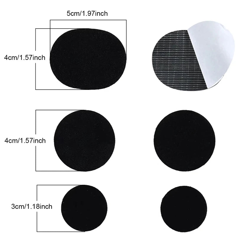 6-Pack Self-Adhesive Shoe Repair Patches – Black PU Leather Shoe Repair Patches Axl