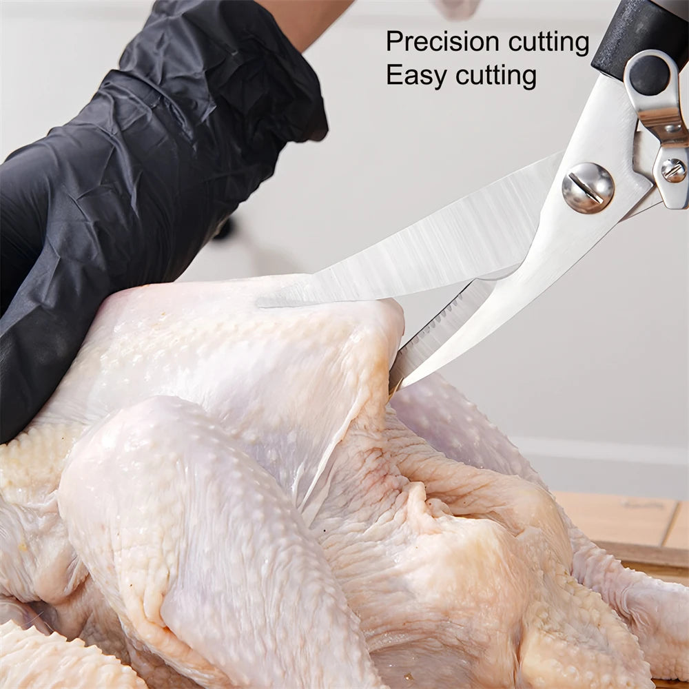 Stainless Steel Kitchen Scissors – BBQ & Food Shears Kitchen Scissors Axl