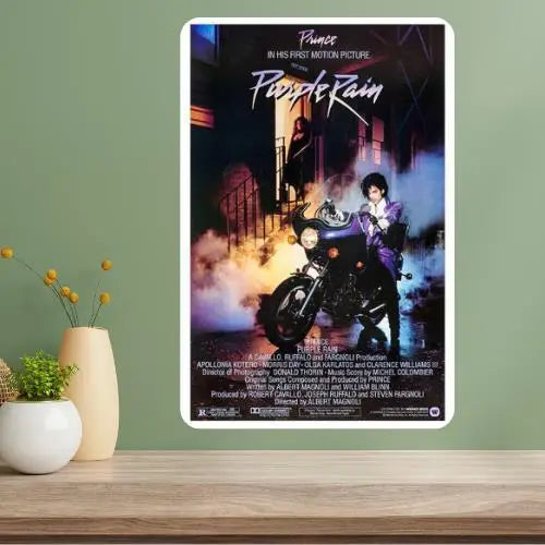 Purple Rain Metal Poster Sign – Retro Aluminum Wall Art Metal Wall Sign Axl aluminum sign aluminum 14x20cm