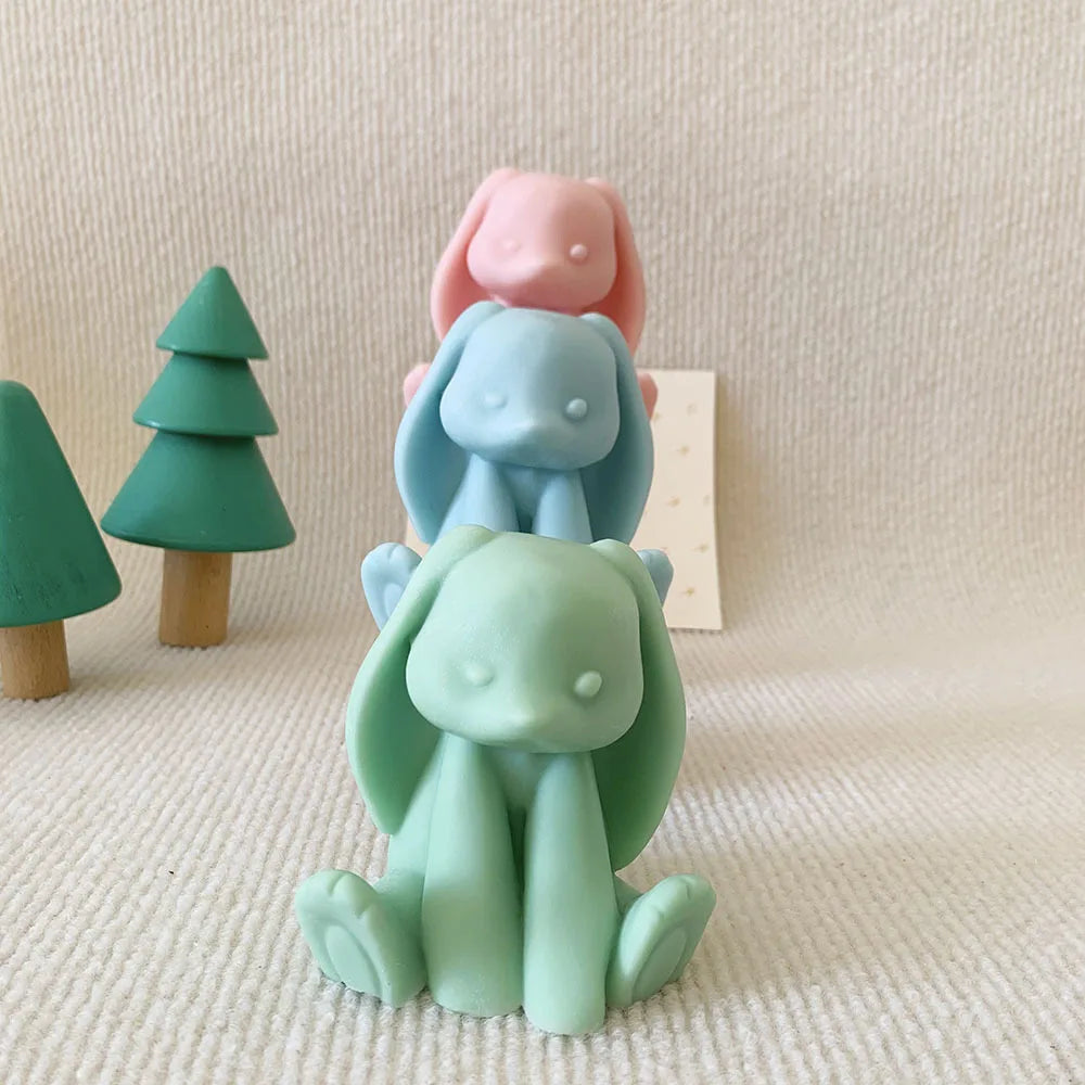 3D Rabbit Silicone Mold – Bunny Candle, Soap & Resin Mould Silicone Craft Mold Axl