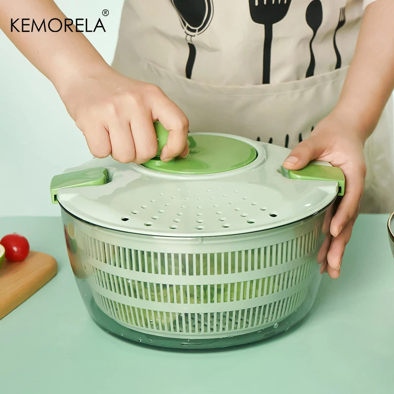 KEMORELA Salad Spinner – Vegetable Washer & Drainer Basket Salad Spinner Axl