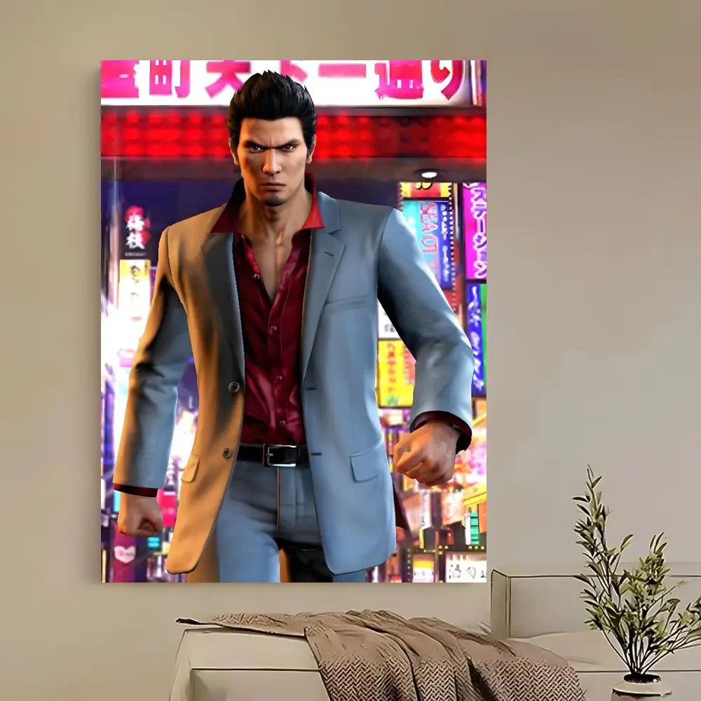Yakuza Like a Dragon HD Game Poster – Self-Adhesive Waterproof Game Wall Poster Axl z5 50X70cmNoframe