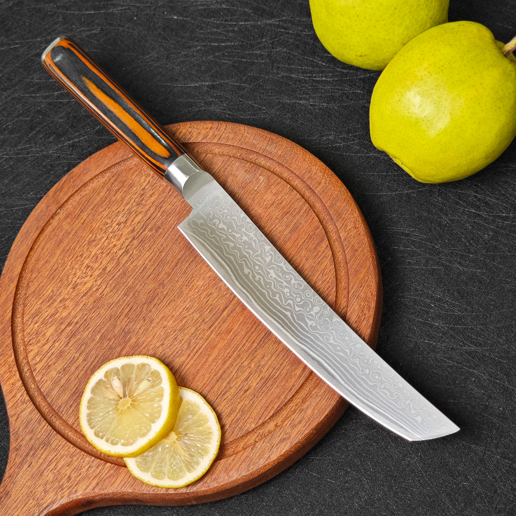 Damascus Steel Kitchen Cleaver – Chef Boning & Slicing Knife Damascus Kitchen Knife Axl