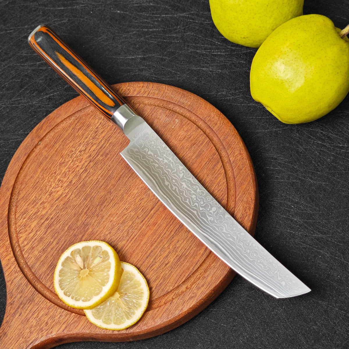 Damascus Steel Kitchen Cleaver – Chef Boning & Slicing Knife Damascus Kitchen Knife Axl